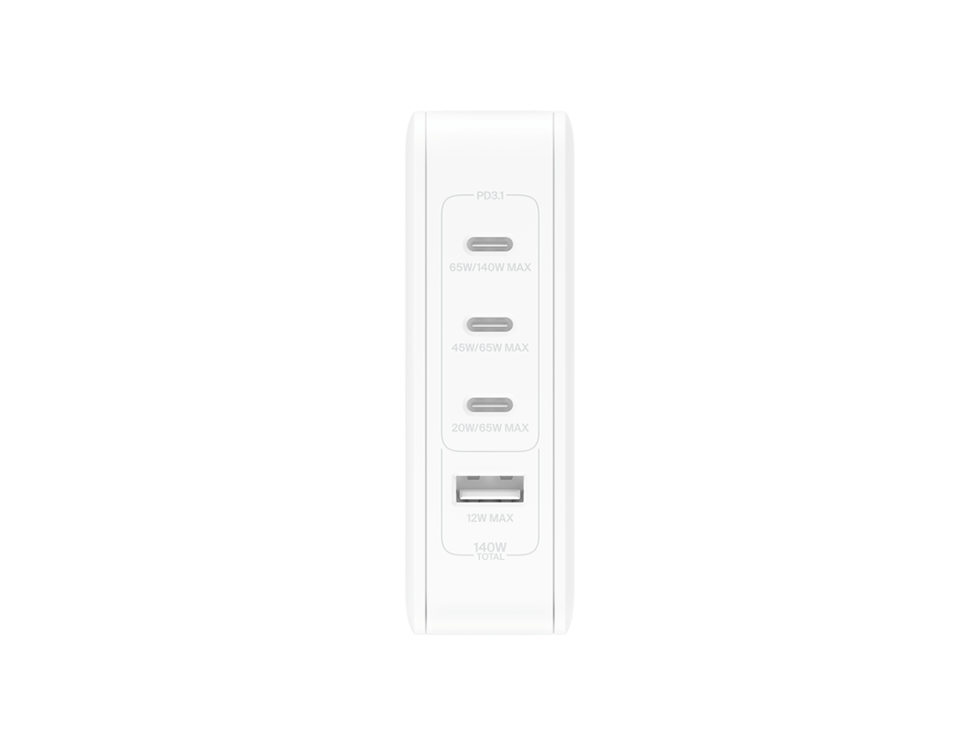 Belkin BoostCharge Pro 140W 4-Port GaN Wall Charger in Qatar Belkin BoostCharge Pro 140W 4-Port GaN Wall Charger in Qatar